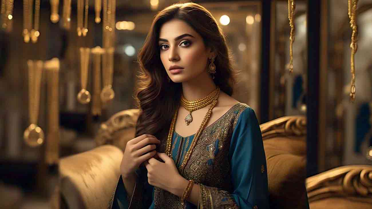 سونے کی قیمت میں ہوشربا اضافہ a women wearing gold