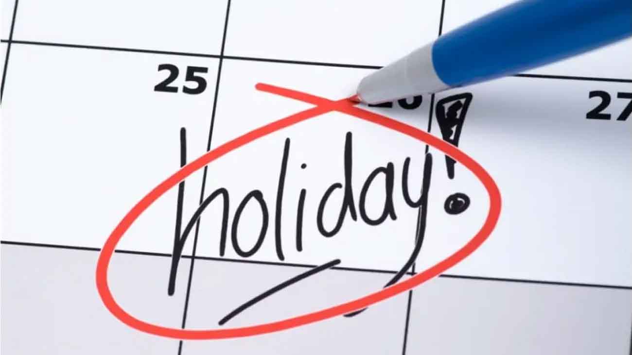 4-day workweek Holiday