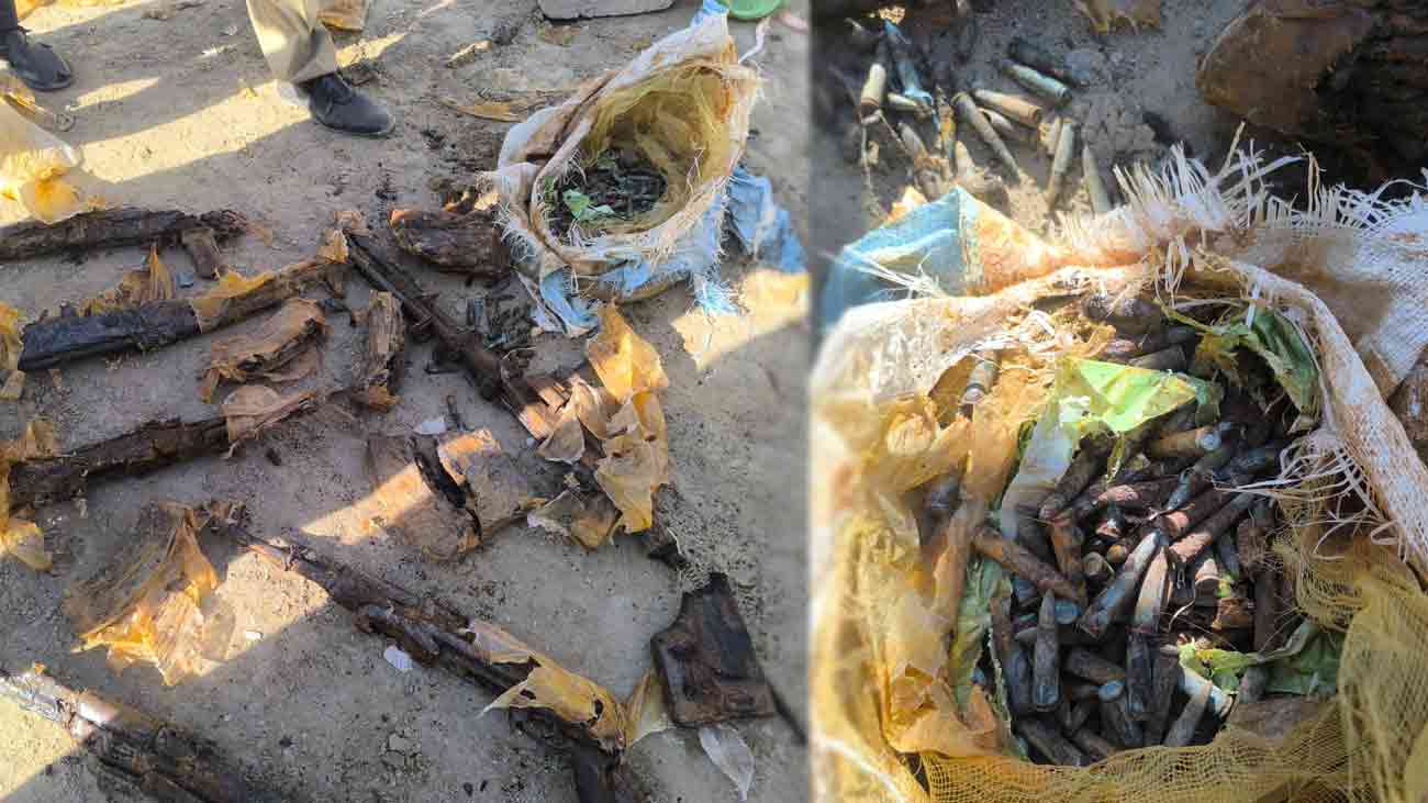 سرجانی ٹاؤن میں پارک سے ہتھیار اور گولیاں ملنے کا معاملہ Park Weapon Cache in karachi