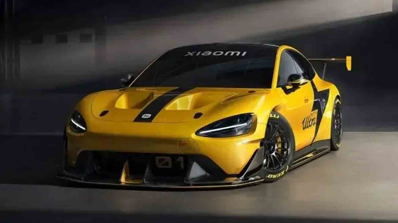 Chinese company Xiaomi's new yellow electric car