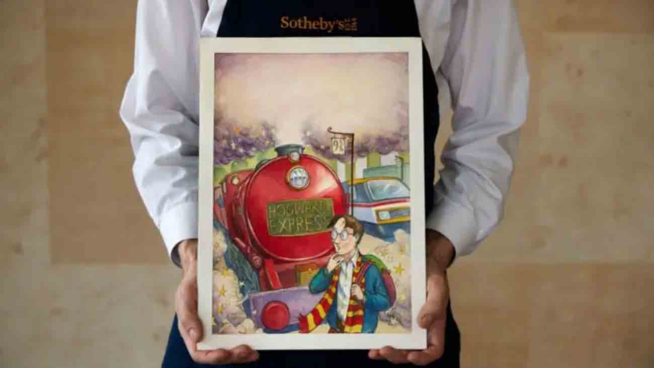 ہیری پوٹر کی کتاب کی واٹر کلر پینٹنگ تقریباً 20 لاکھ ڈالر میں فروخت