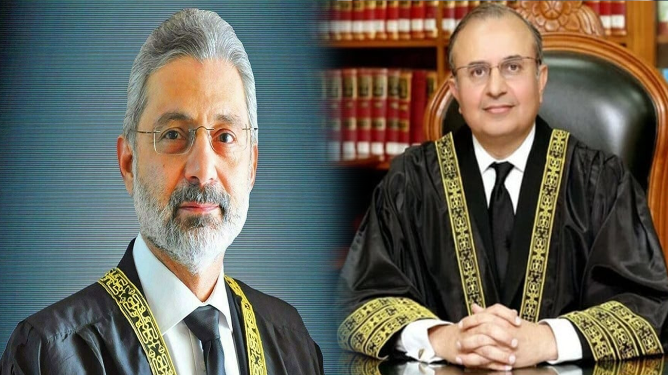 Justice Mansoor Ali Shah and Chief Justice Qazi Faiz Essa