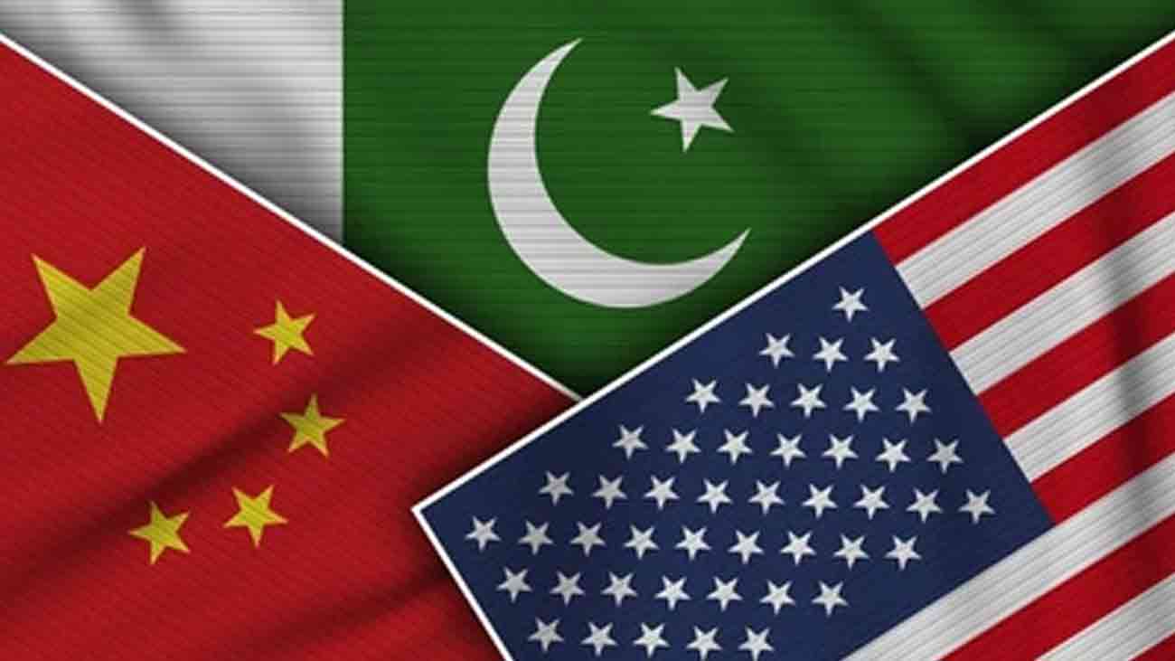 Flags of Pak,china and USA