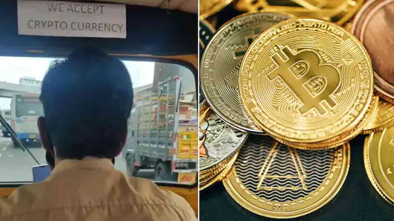 Indian Rickshaw Driver who also accept cryptocurrency.