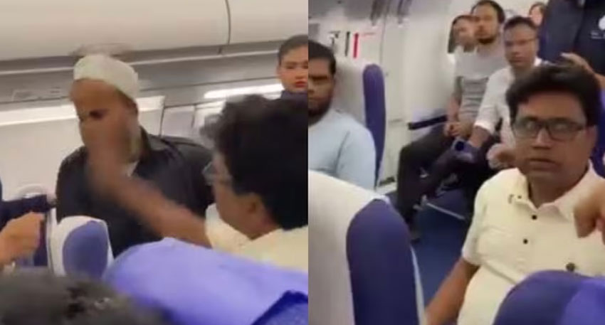 انڈیگو کی پرواز میں ایک مسافر کا دوسرے مسافر کو تھپڑ ، ویڈیو وائرل Indigo Airlines