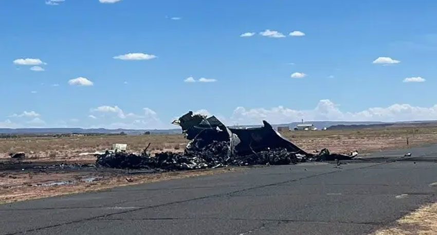 ایریزونا میں میڈیکل ٹرانسپورٹ طیارہ گر کر تباہ، تمام افراد ہلاک Medical Plane Crash
