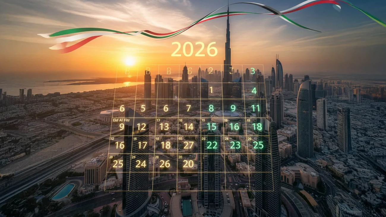 متحدہ عرب امارات میں یکم جنوری کو چھٹی کا اعلان