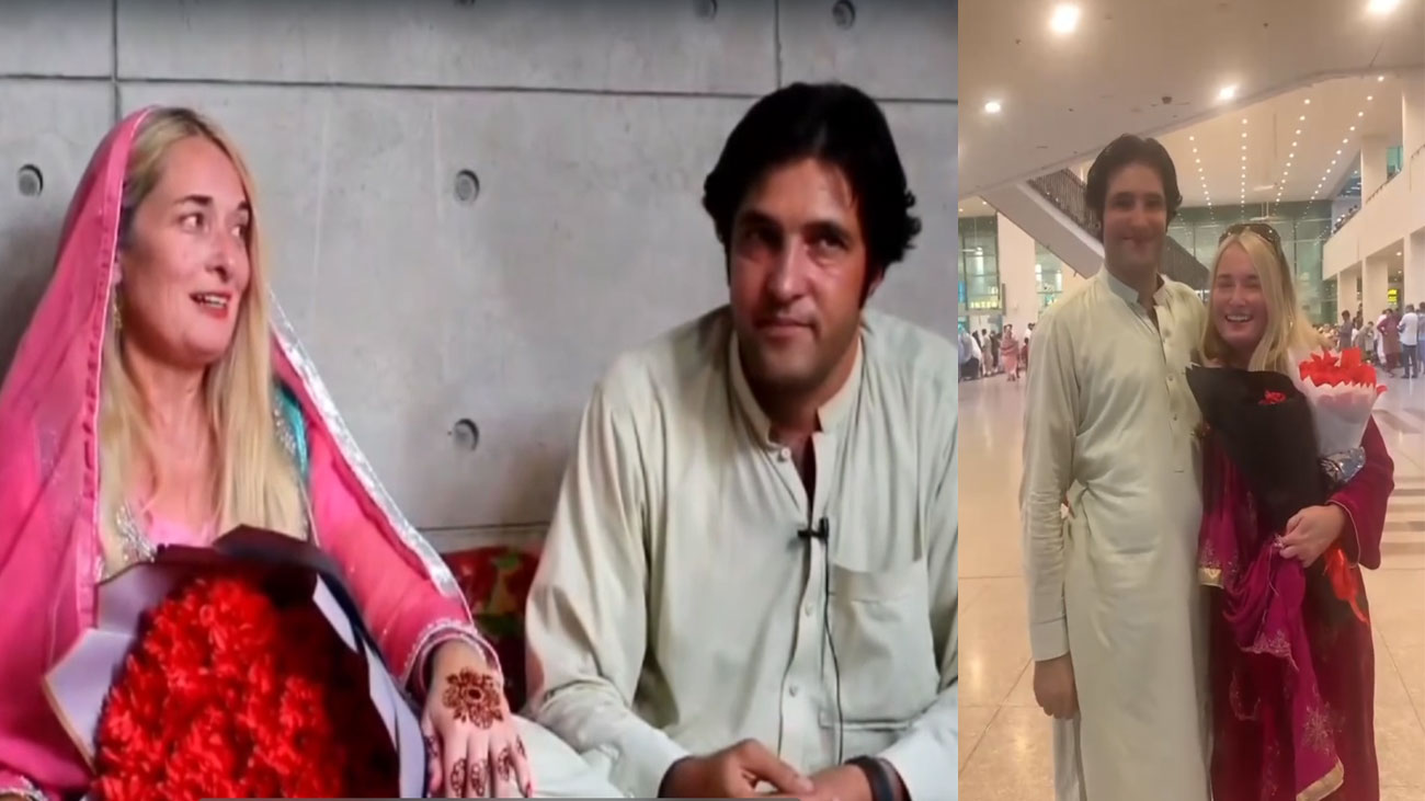 امریکی خاتون پاکستانی نوجوان سے شادی کرنے دیر پہنچ گئی خیبرپختونخوا کے ضلع دیر بالا میں سوشل میڈیا پر دوستی کرنے والی امریکی خاتون اپنے پاکستانی دوست سے شادی کے لیے پاکستان پہنچ گئی