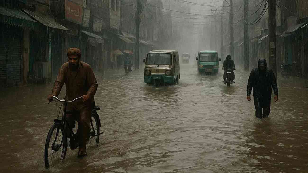 ملک بھر میں شدید بارشوں کے باعث سیلاب کا خدشہ نیشنل ایمرجنسی آپریشن سینٹر (این ڈی ایم اے) نے اگلے 2 سے 3 دنوں کے دوران ملک کے مختلف علاقوں میں شدید بارشوں کے باعث شہروں میں سیلابی صورتحال کا خطرہ ہے