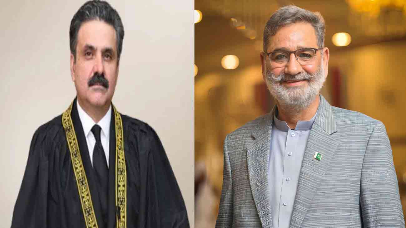 ارکان کا گورنر ہاؤس میں حلف، سپیکر پختونخوا اسمبلی کا چیف جسٹس کو خط مخصوص نشستوں پر نو منتخب ارکان کی گورنر ہاؤس میں حلف برداری سے متعلق سپیکر کے پی اسمبلی بابر سلیم نے چیف جسٹس پاکستان کو خط لکھ دیا