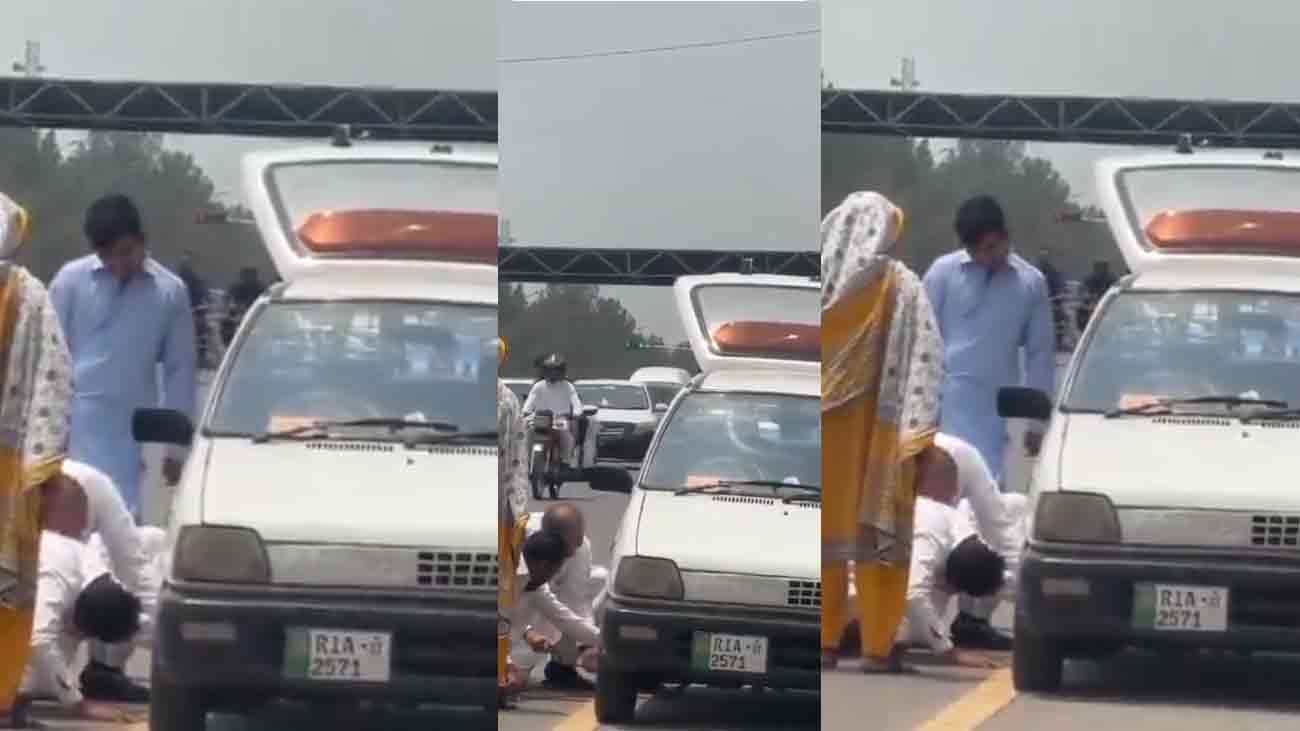 عام شہری کی گاڑی کا ٹائر تبدیل، عمر ایوب کی ویڈیو وائرل قومی اسمبلی میں اپوزیشن لیڈر اور پاکستان تحریک انصاف کے مرکزی رہنما عمر ایوب ایک بار پھر خبروں کی زینت بن گئے