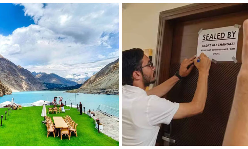 گلگت بلتستان: جھیل میں گندہ پانی ڈالنے پر ہوٹل پر 15 لاکھ روپے جرمانہ Attabad Lake