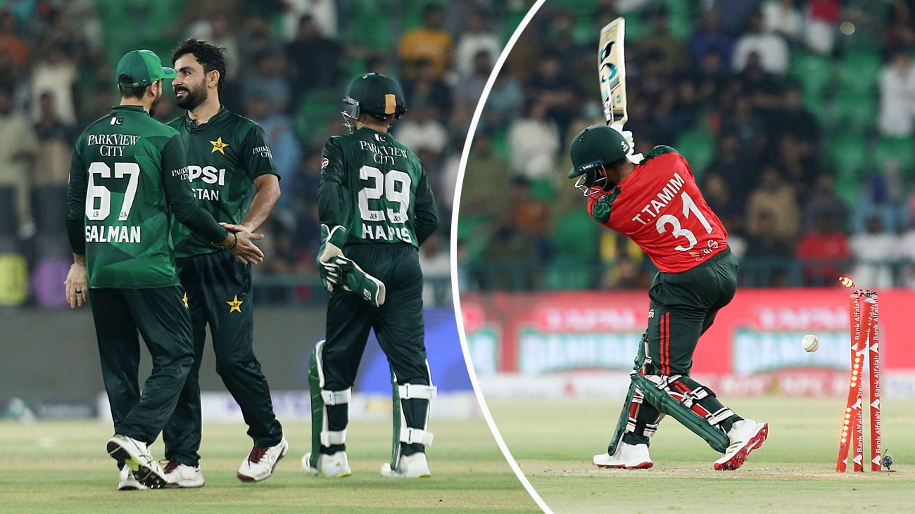  پاکستان نےتین ٹی 20 میچز کی سیریز کے پہلے میچ میں مہمان ٹیم بنگلا دیش کو 37 رنز سے شکست دے دی۔