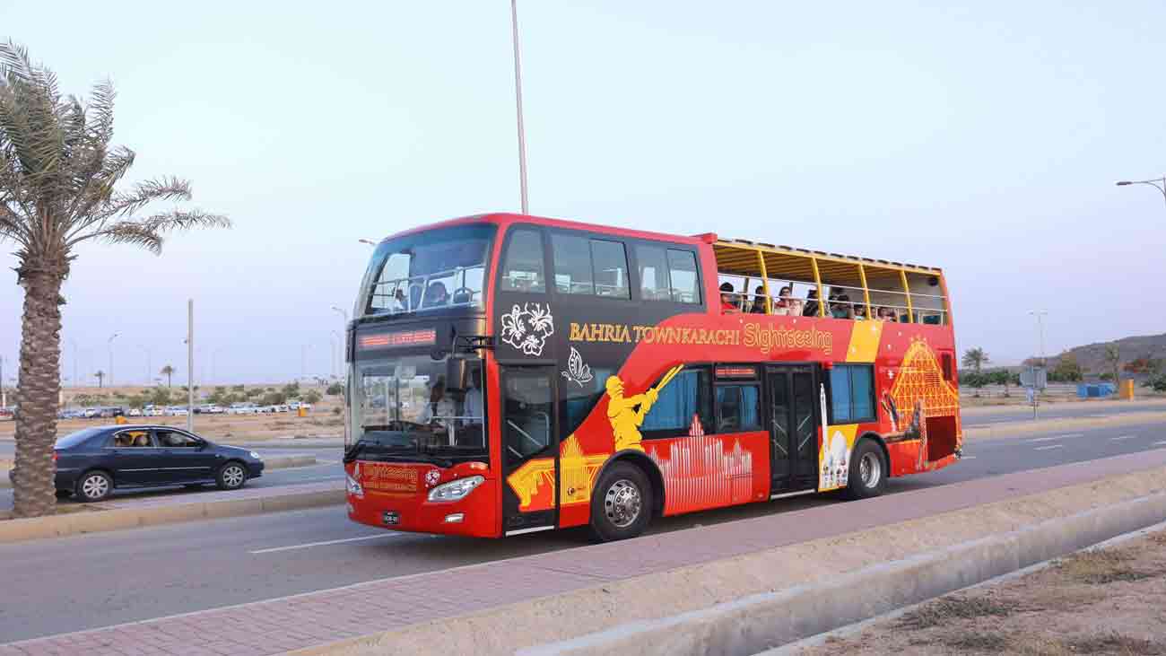 Karachi double-decker buses