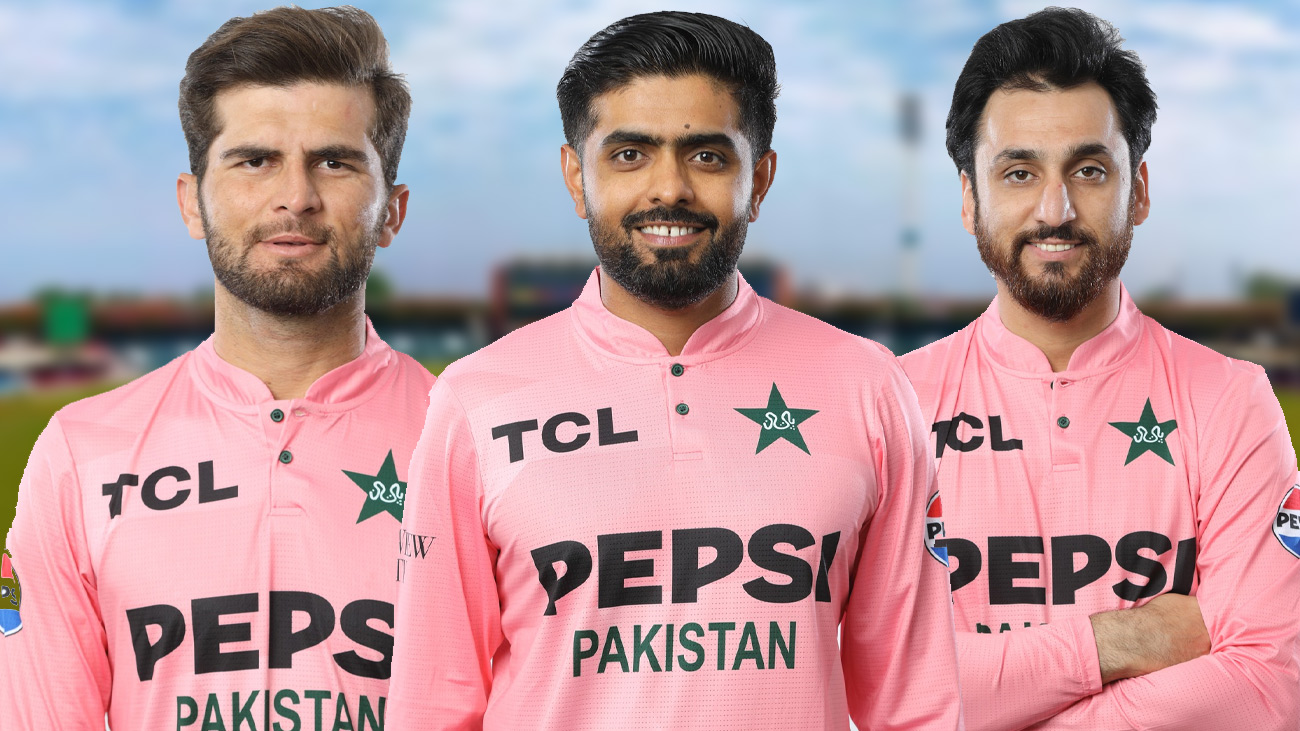 پاک افریقہ ٹی 20 سیریز، قومی ٹیم کی پنک تھیم کٹ متعارف پی سی بی نے جنوبی افریقا کے خلاف پہلے ٹی 20 میچ کیلئے قومی کرکٹ ٹیم کی خصوصی پنک تھیم کٹ متعارف کرا دی۔