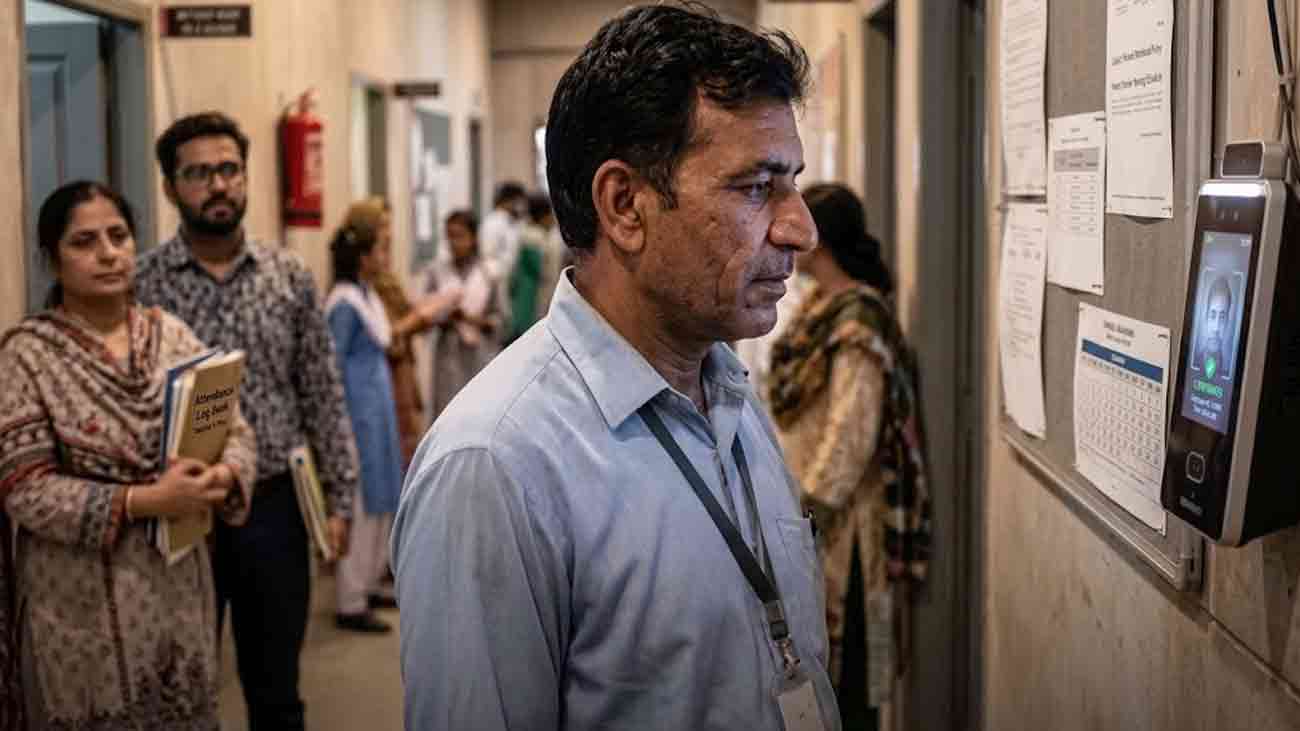 Sindh teachers facial attendance