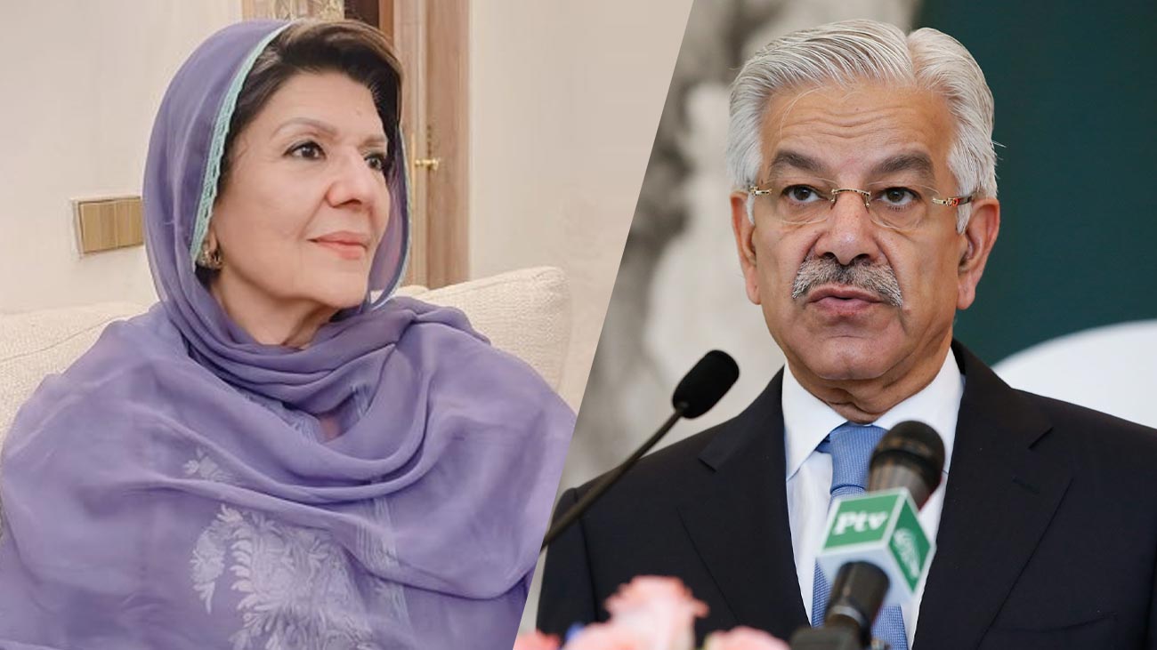 خواجہ آصف نے علیمہ خان کے بیان کو ملکی سالمیت کیخلاف قرار دیدیا