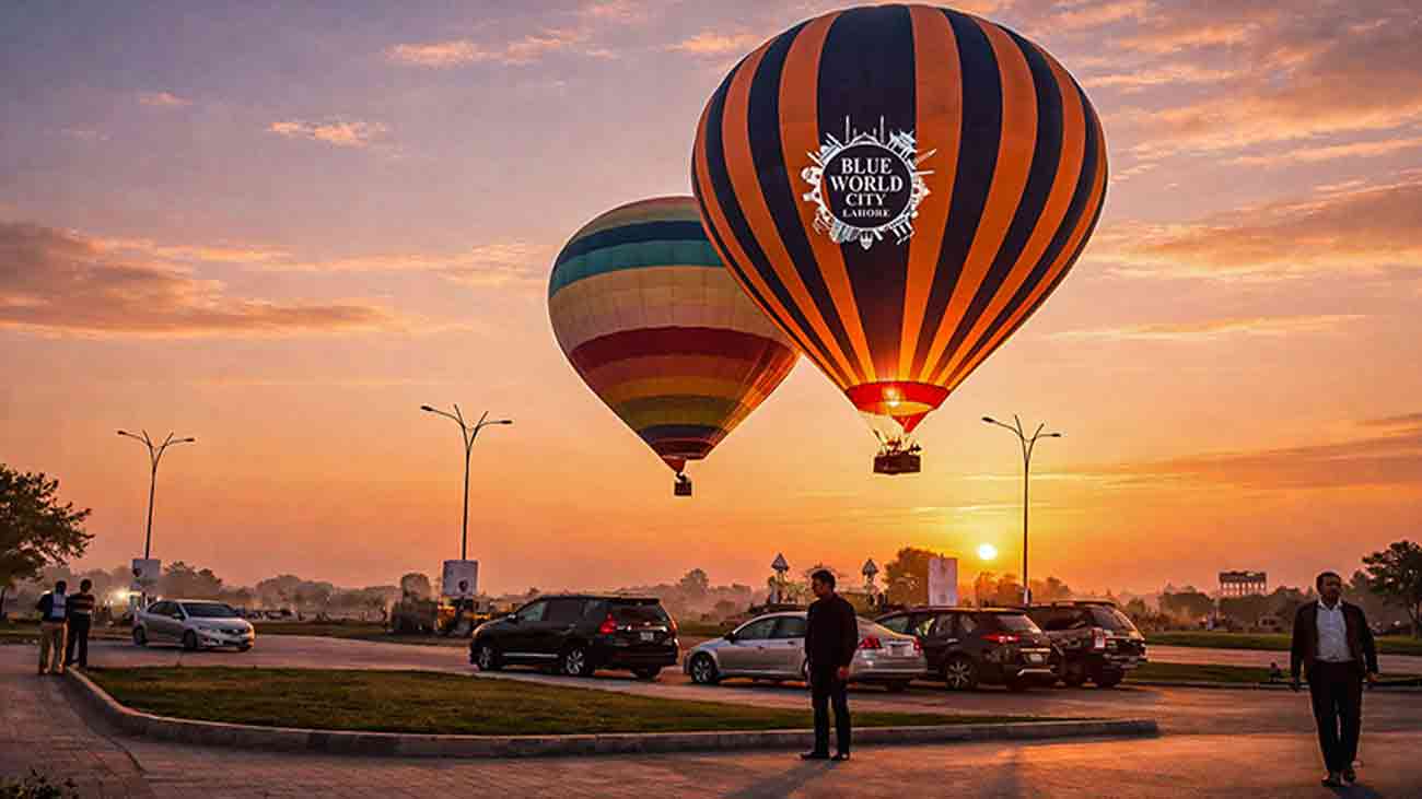 بلیو ورلڈ سٹی لاہور میں ہاٹ ایئر بیلون رائیڈز اور تفریح کا آغاز