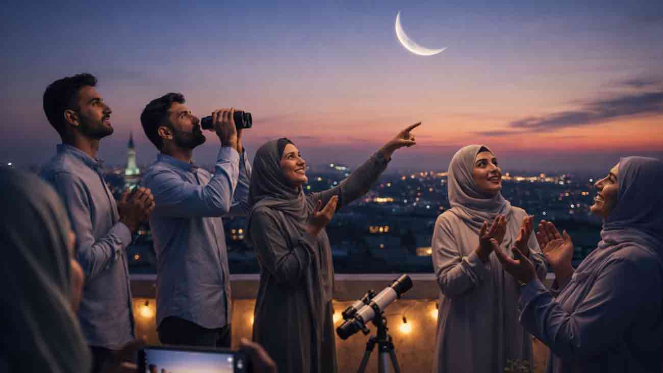 رمضان المبارک کا چاند کتنے بجے نظر آئے گا؟