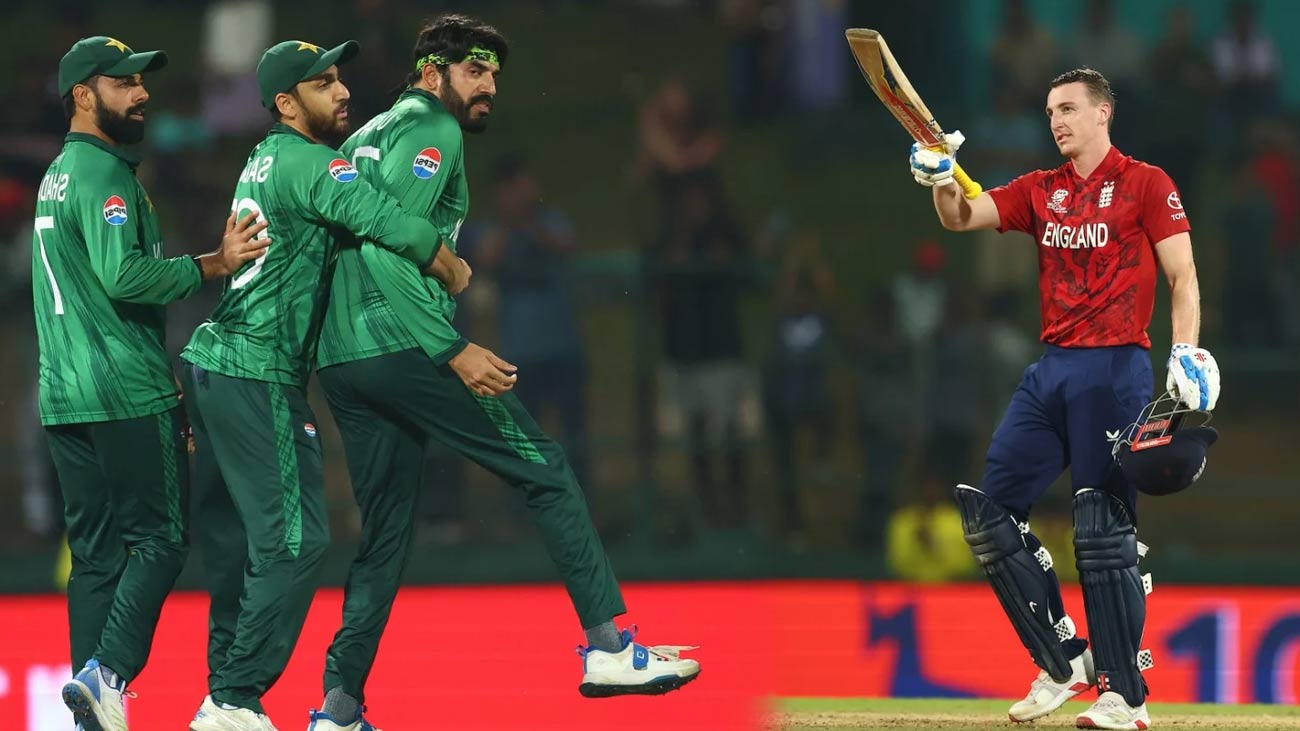 آئی سی سی مینز ٹی ٹوئنٹی ورلڈ کے سپر ایٹ مرحلے کے اہم میچ میں پاکستان نے انگلینڈ کو جیت کے لیے 165 رنز کا ہد ف دے دیا۔