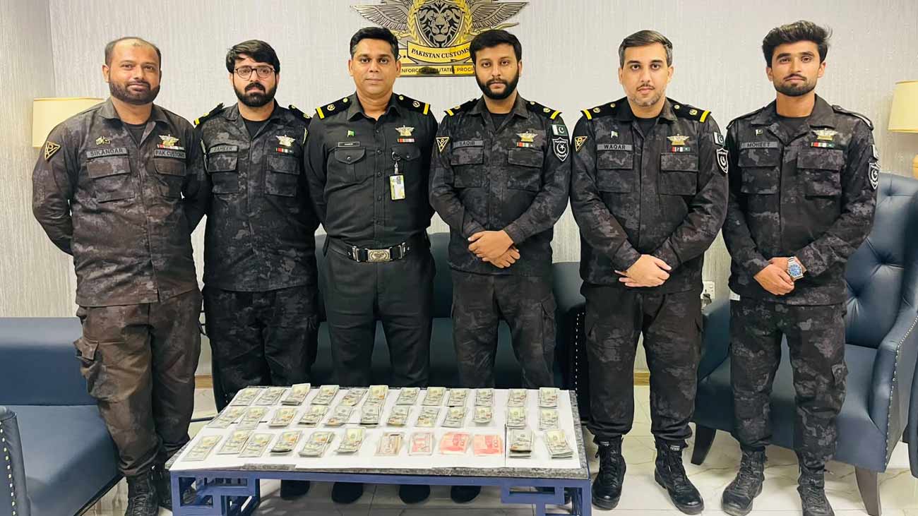 کراچی ایئرپورٹ پر کسٹم کی کارروائی، مسافر سے غیر ملکی کرنسی برآمد