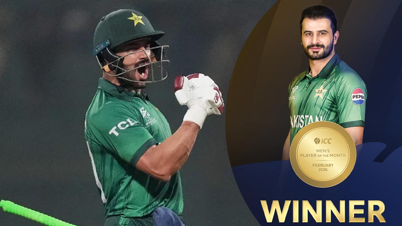 صاحبزادہ فرحان کا اہم اعزاز، آئی سی سی پلیئر آف دی منتھ قرار