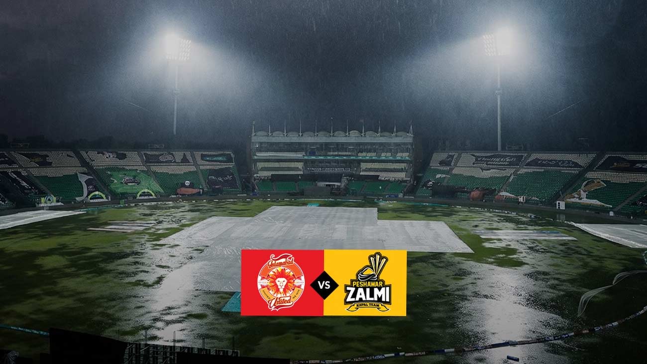 پی ایس ایل 11: پشاور اورا سلام آباد کے درمیان میچ بارش کی نذر