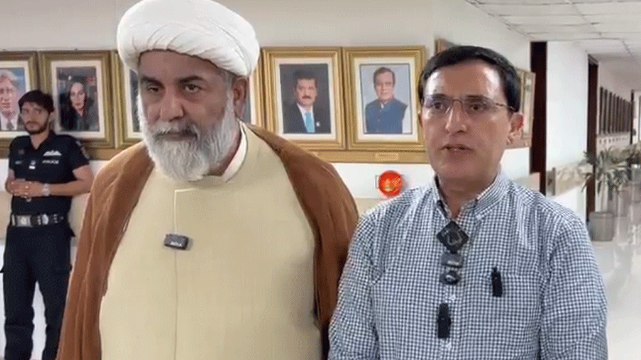 بیرسٹر گوہر کی پارلیمنٹ میں میڈیا سے گفتگو/فائل فوٹو