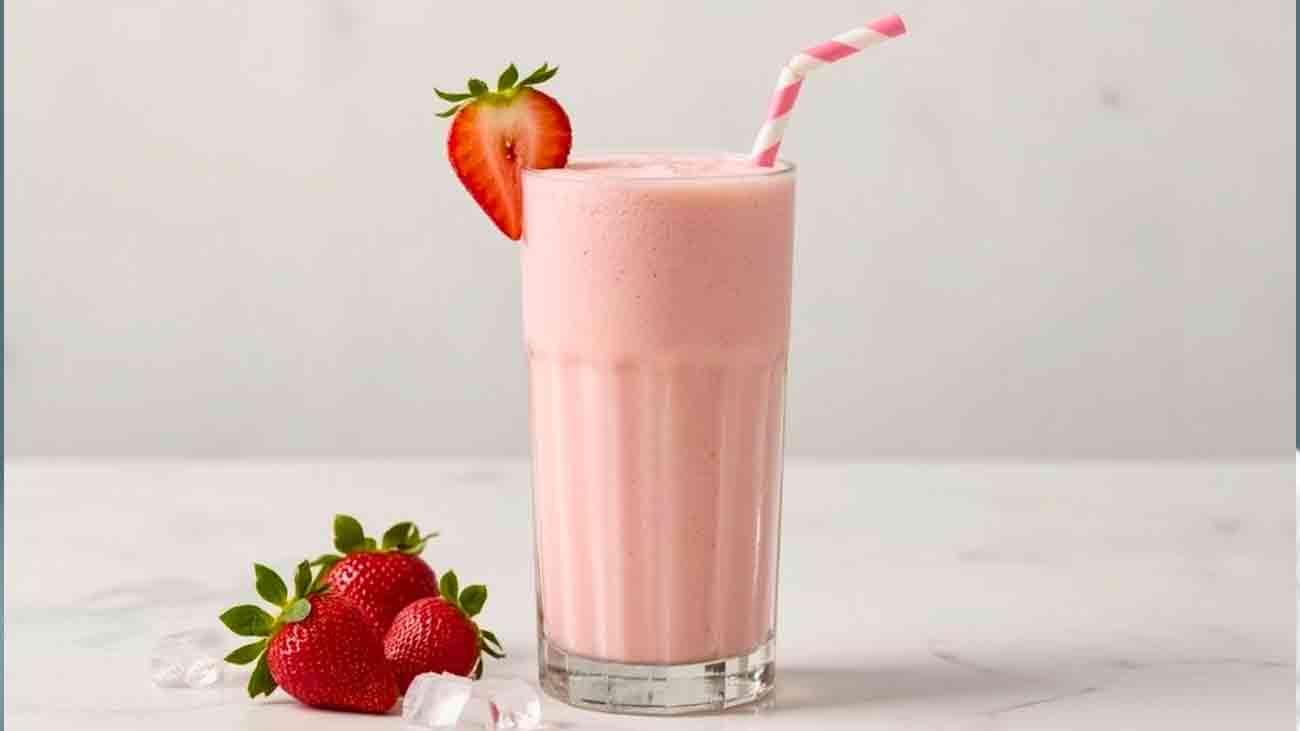 اسٹرابیری ڈرنک (افطار کے لیے مزیدار اور انرجی سے بھرپور)