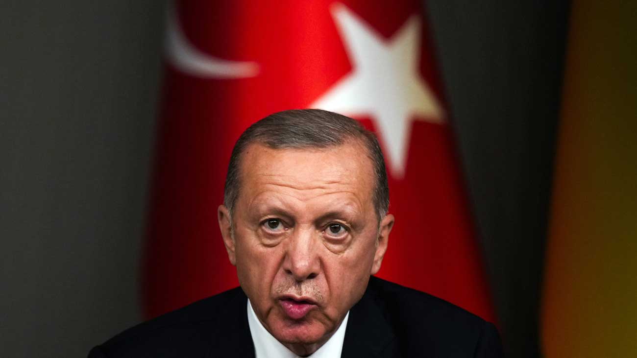 ترک صدر طیب اردوان انقرہ میں ایک تقریب سے خطاب کر رہے ہیں