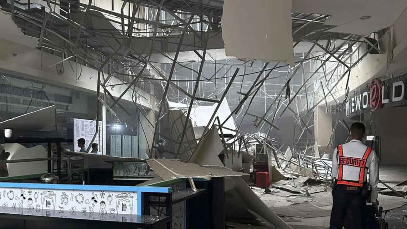 فلپائن کے جنوبی جزائر میں 6.7 شدت کے زلزلے کے بعد عمارت تباہی کا منظر پیش کر رہی ہے/ فائل فوٹو