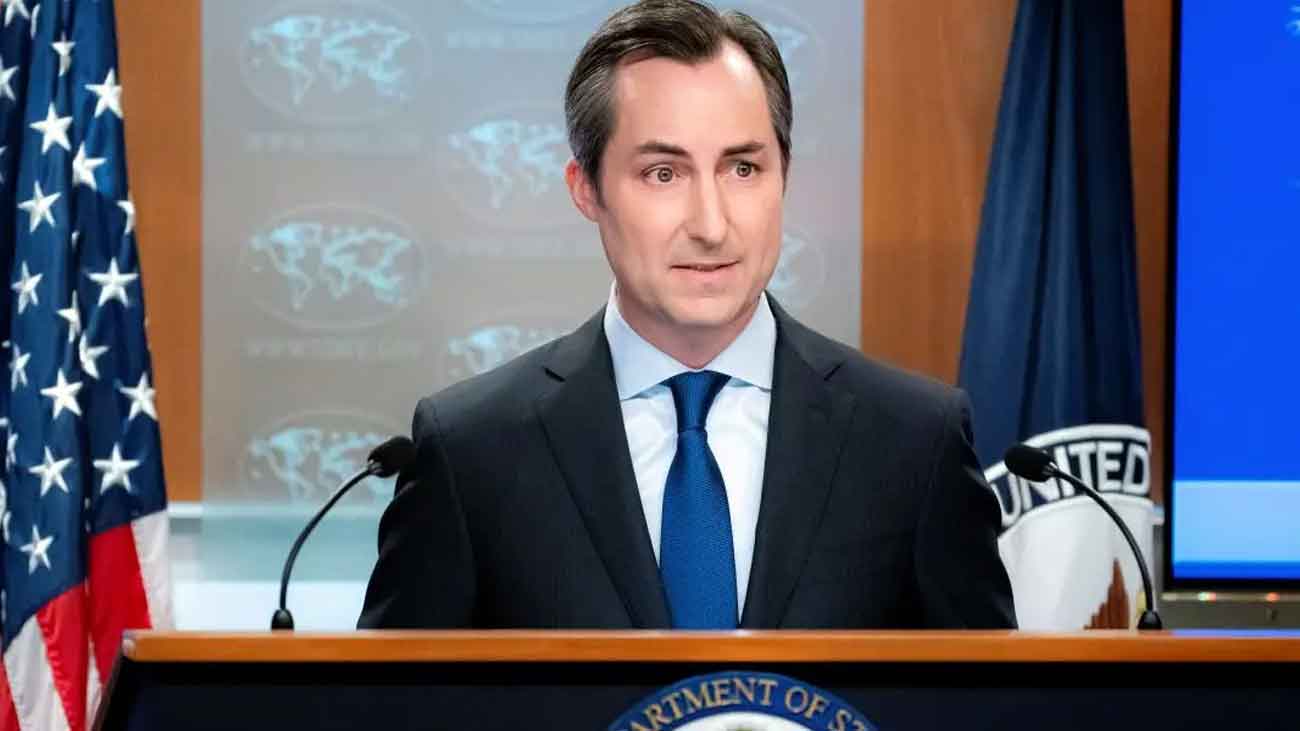 ترجمان امریکی محکمہ خارجہ میتھیو ملر پریس بریفنگ دیتے ہوئے/ فائل فوٹو
