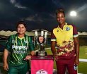 Pakistan-West-Indies-Women-Team-Captains-with-trophy