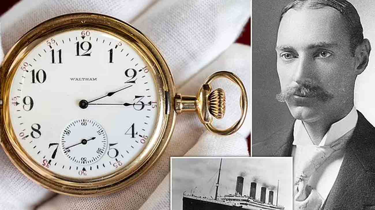 Gold watch recovered from body of richest man on the Titanic to be auctioned
